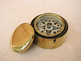 Mariners small brass gimbal mounted compass circa 1840
